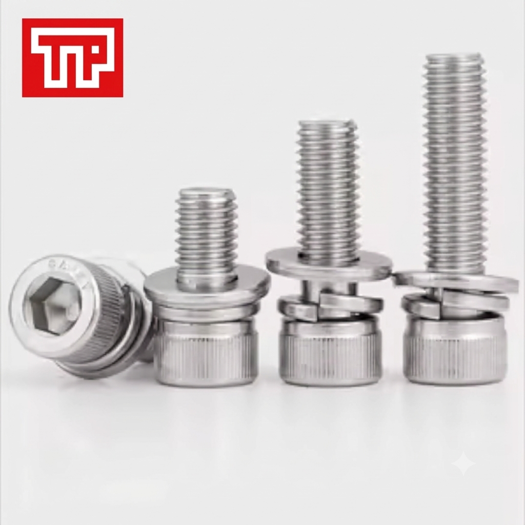 Bu lông lục giác chìm đầu trụ kèm phẳng vênh Inox 304